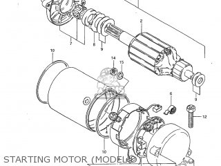 STARTING MOTOR (MODEL D) - GS850GL 1982 (Z) USA (E03)