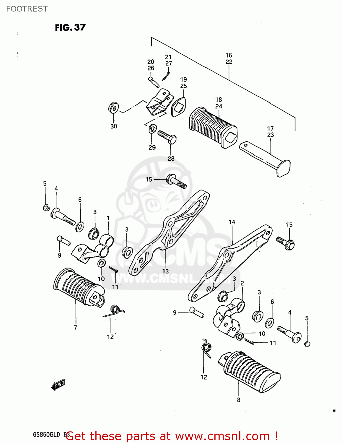 FOOTREST GS850GL 1983 (D) USA (E03)