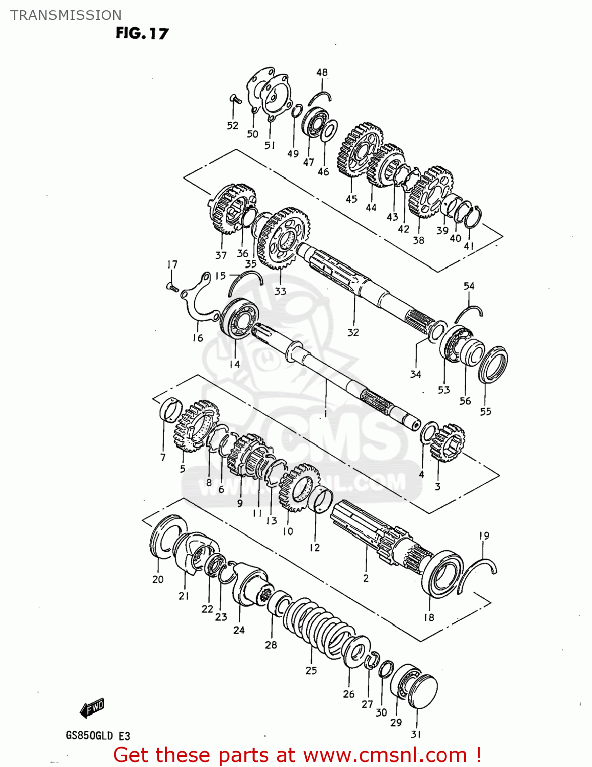 TRANSMISSION GS850GL 1983 (D) USA (E03)
