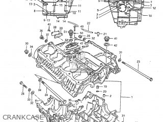 CRANKCASE (MODEL D) - GS850GL 1983 (D) USA (E03)
