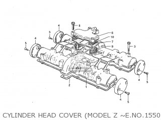 CYLINDER HEAD COVER (MODEL Z ~E.NO.155014) - GS850GL 1983 (D) USA (E03)