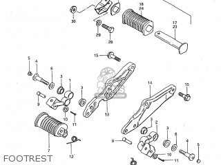 FOOTREST - GS850GL 1983 (D) USA (E03)