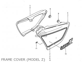FRAME COVER (MODEL Z) - GS850GL 1983 (D) USA (E03)