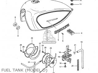 FUEL TANK (MODEL D) - GS850GL 1983 (D) USA (E03)