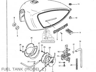 FUEL TANK (MODEL Z) - GS850GL 1983 (D) USA (E03)