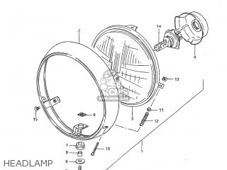 HEADLAMP - GS850GL 1983 (D) USA (E03)
