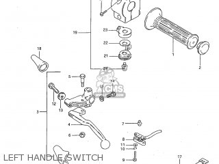 LEFT HANDLE SWITCH - GS850GL 1983 (D) USA (E03)