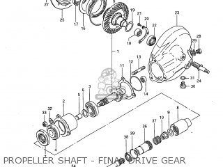 PROPELLER SHAFT - FINAL DRIVE GEAR - GS850GL 1983 (D) USA (E03)