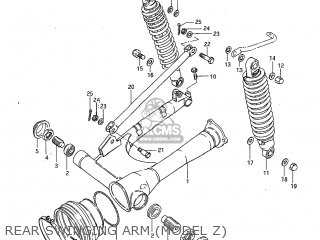 REAR SWINGING ARM (MODEL Z) - GS850GL 1983 (D) USA (E03)
