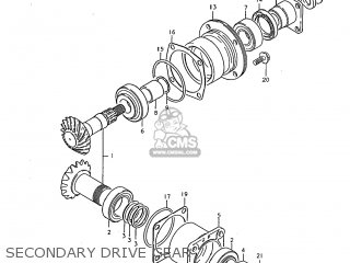 SECONDARY DRIVE GEAR - GS850GL 1983 (D) USA (E03)