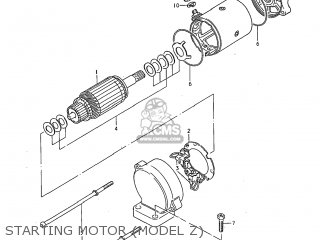 STARTING MOTOR (MODEL Z) - GS850GL 1983 (D) USA (E03)