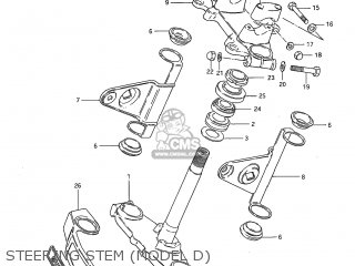 STEERING STEM (MODEL D) - GS850GL 1983 (D) USA (E03)