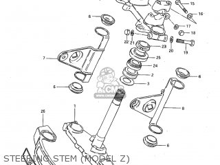 STEERING STEM (MODEL Z) - GS850GL 1983 (D) USA (E03)