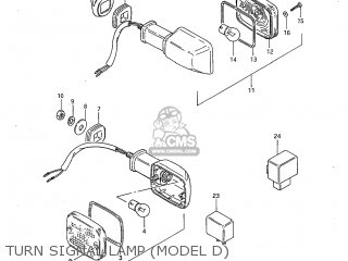TURN SIGNAL LAMP (MODEL D) - GS850GL 1983 (D) USA (E03)