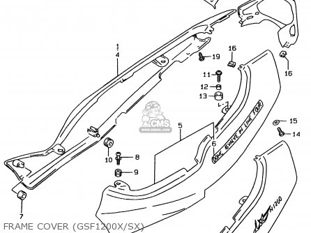 FRAME COVER (GSF1200X/SX) - GSF1200 1996 (T) (E02 E04 E22 E25 E34)