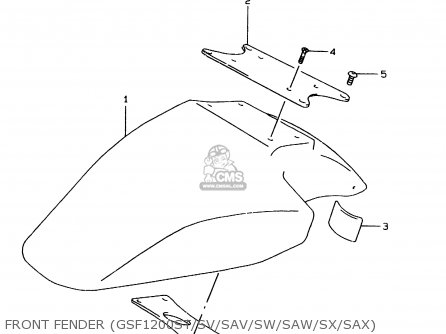 FRONT FENDER (GSF1200ST/SV/SAV/SW/SAW/SX/SAX) - GSF1200 1996 (T) (E02 E04 E22 E25 E34)