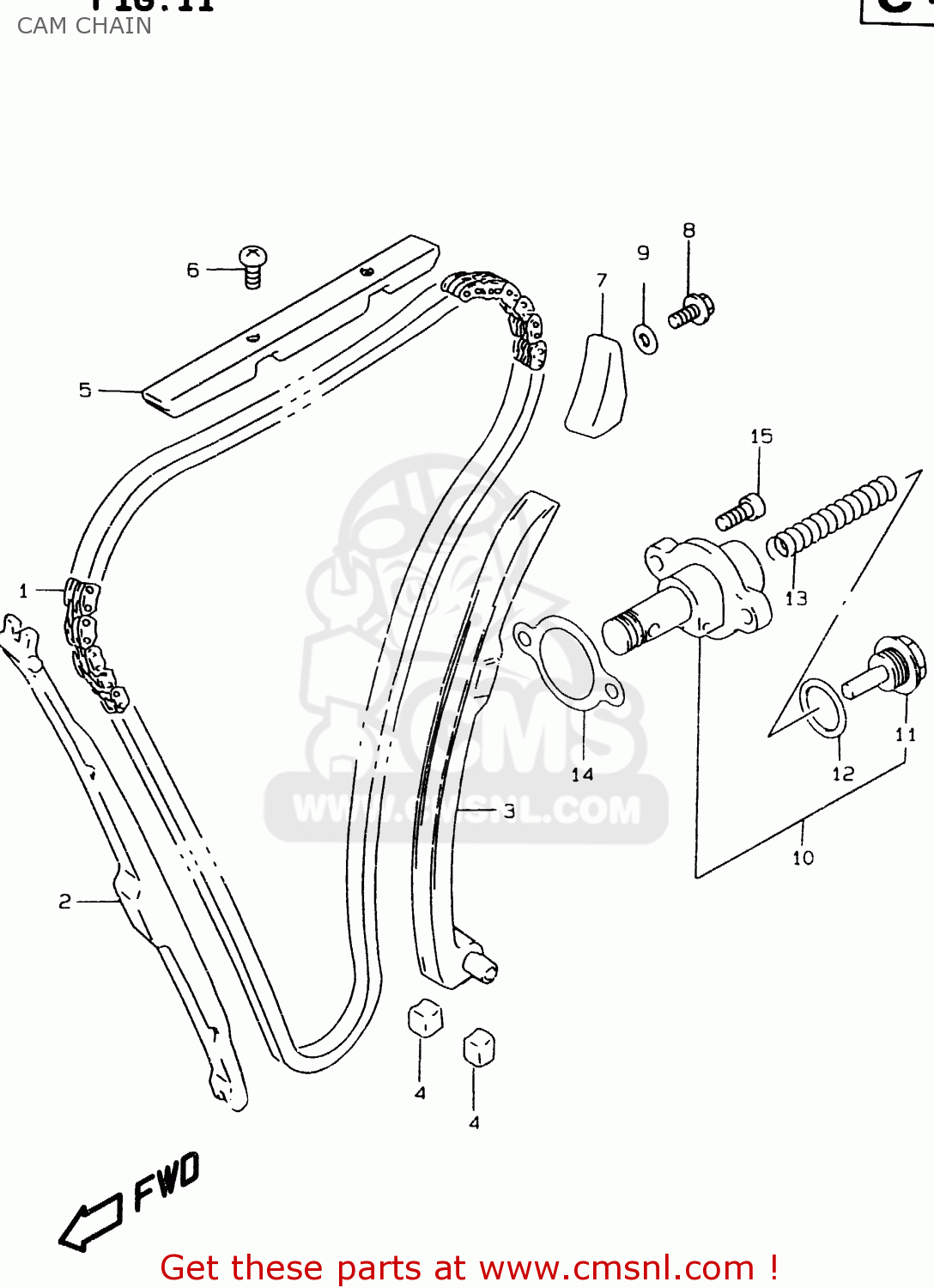 CAM CHAIN GSF1200 1997 (V) (E02 E04 E22 E25 E34) / P37