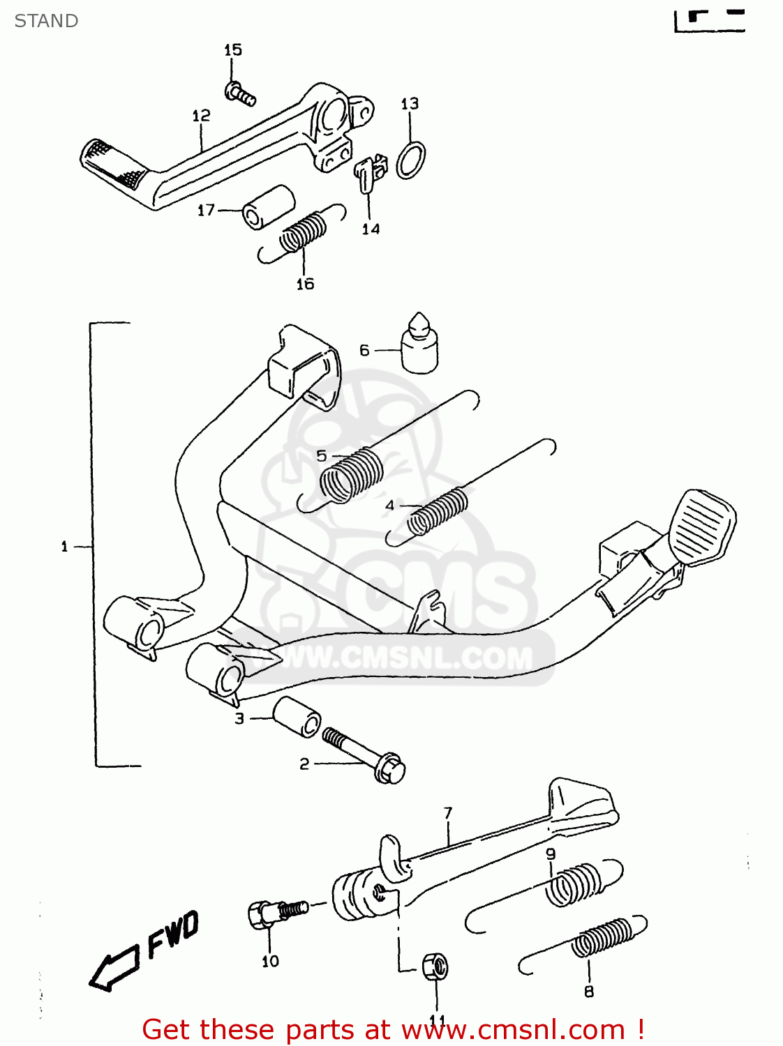 STAND GSF1200 1997 (V) (E02 E04 E22 E25 E34) / P37