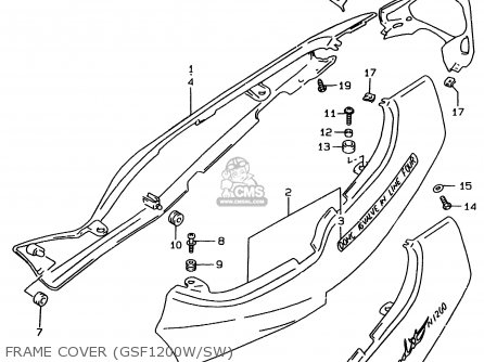FRAME COVER (GSF1200W/SW) - GSF1200 1998 (W) (E02 E04 E18 E22 E25 E34) / P37