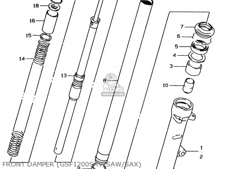 FRONT DAMPER (GSF1200SAV/SAW/SAX) - GSF1200 1998 (W) (E02 E04 E18 E22 E25 E34) / P37