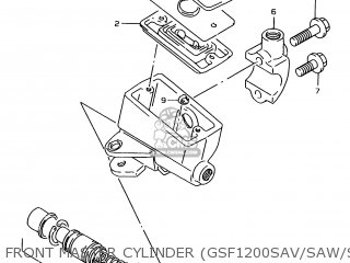 FRONT MASTER CYLINDER (GSF1200SAV/SAW/SAX) - GSF1200 1999 (X) (E02 E04 E18 E22 E24 E25 E34)