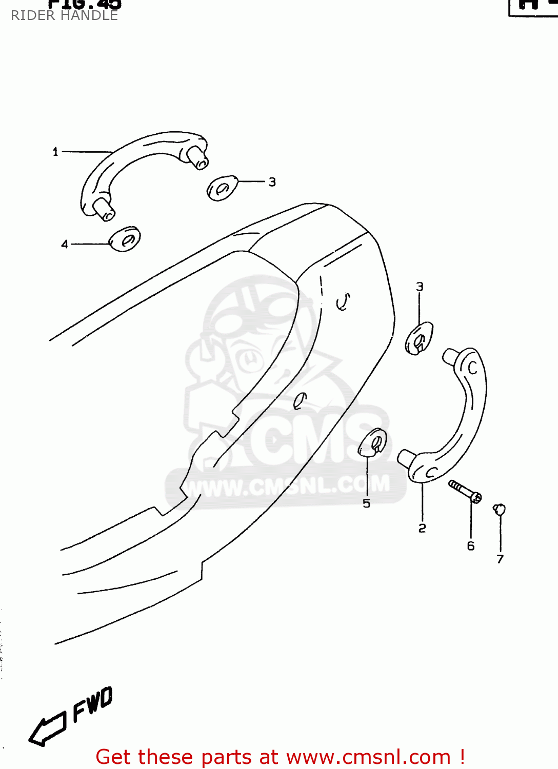 Suzuki GSF1200 2000 (Y) (E02 E04 E18 E22 E24 E25 E34) RIDER HANDLE ...