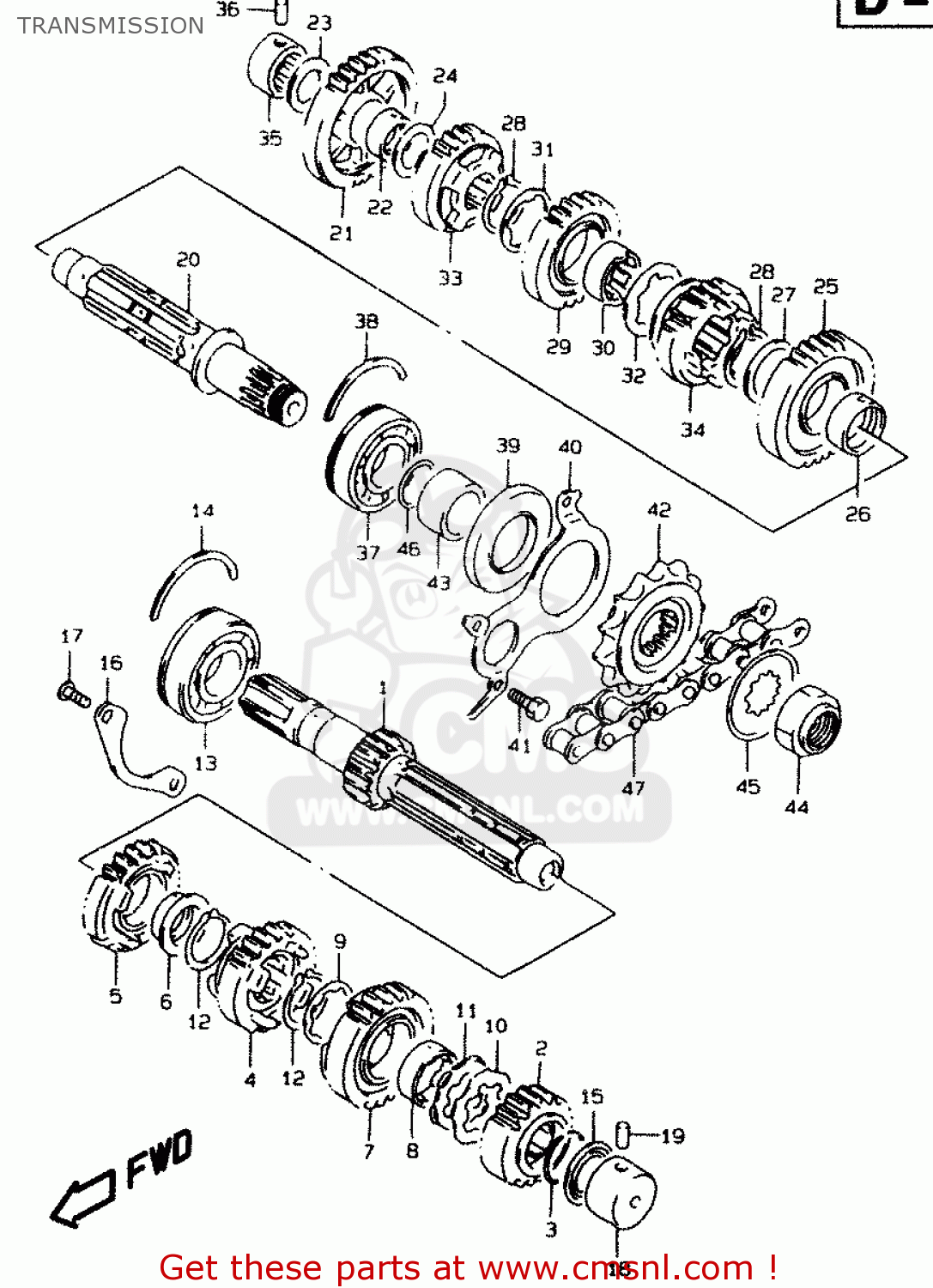 TRANSMISSION GSF1200 2000 (Y) (E02 E04 E18 E22 E24 E25 E34)