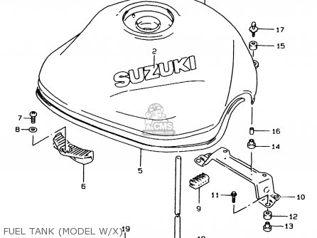 FUEL TANK (MODEL W/X) - GSF1200 2000 (Y) (E02 E04 E18 E22 E24 E25 E34)