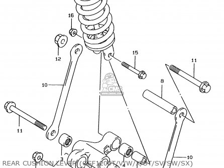 REAR CUSHION LEVER (GSF1200T/V/W/X/ST/SV/SW/SX) - GSF1200 2000 (Y) (E02 E04 E18 E22 E24 E25 E34)
