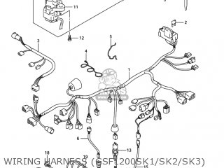 Suzuki GSF1200 BANDIT 2001 (K1) USA (E03) parts lists and schematics