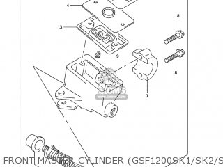 FRONT MASTER CYLINDER (GSF1200SK1/SK2/SK3/SK4/SK5/SZK5) - GSF1200 BANDIT 2001 (K1) USA (E03)