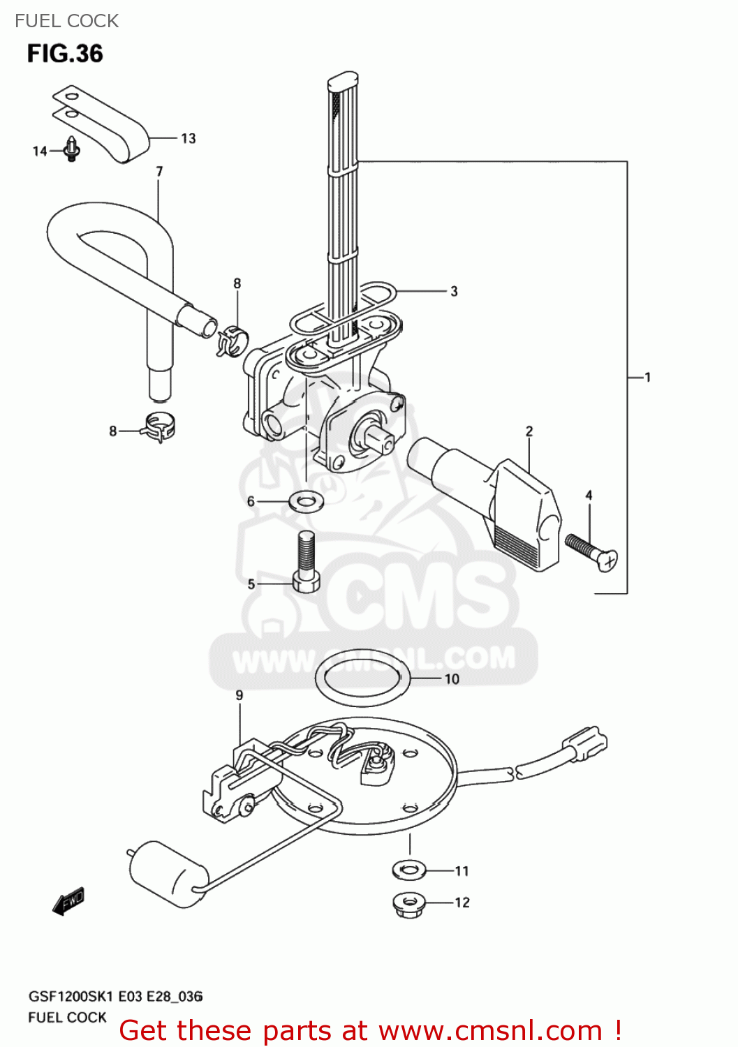 FUEL COCK GSF1200 BANDIT 2002 (K2) USA (E03)