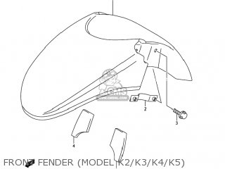 FRONT FENDER (MODEL K2/K3/K4/K5) - GSF1200 BANDIT 2002 (K2) USA (E03)