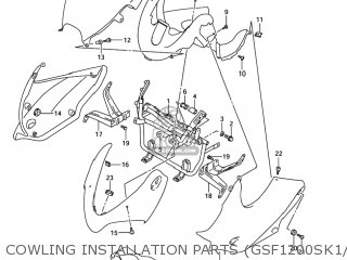 COWLING INSTALLATION PARTS (GSF1200SK1/SK2/SK3/SK4/SK5/SZK5) - GSF1200 BANDIT 2003 (K3) USA (E03)