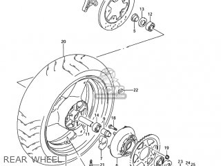REAR WHEEL - GSF1200 BANDIT 2003 (K3) USA (E03)
