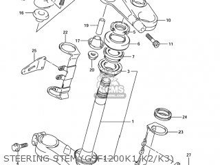 STEERING STEM (GSF1200K1/K2/K3) - GSF1200 BANDIT 2003 (K3) USA (E03)