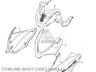 COWLING BODY (GSF1200SK1) - GSF1200 BANDIT 2004 (K4) USA (E03)