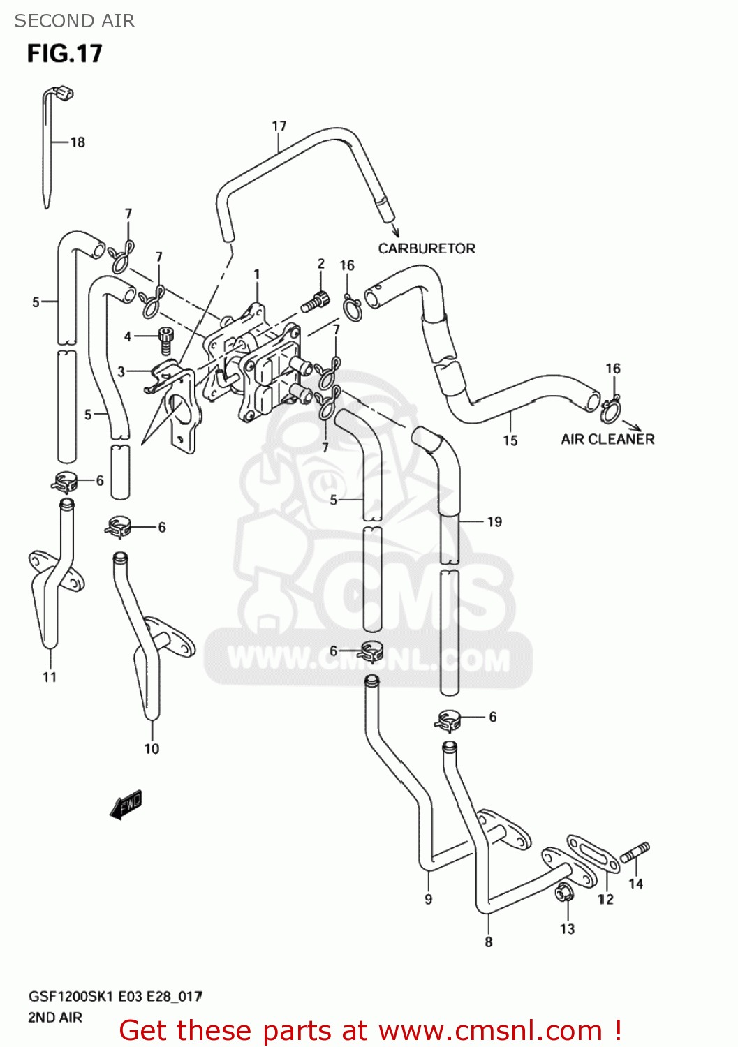 SECOND AIR GSF1200 BANDIT 2005 (K5) USA (E03)