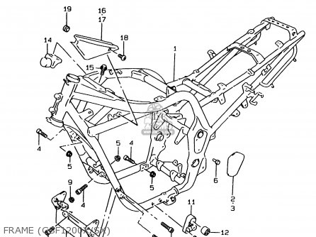 FRAME (GSF1200X/SX) - GSF1200S 1996 (T) (E02 E04 E17 E18 E22 E24 E25 E34)