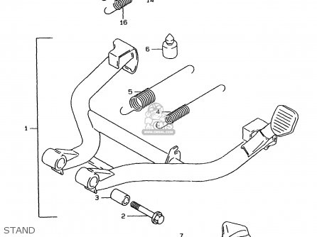 STAND - GSF1200S 1996 (T) (E02 E04 E17 E18 E22 E24 E25 E34)