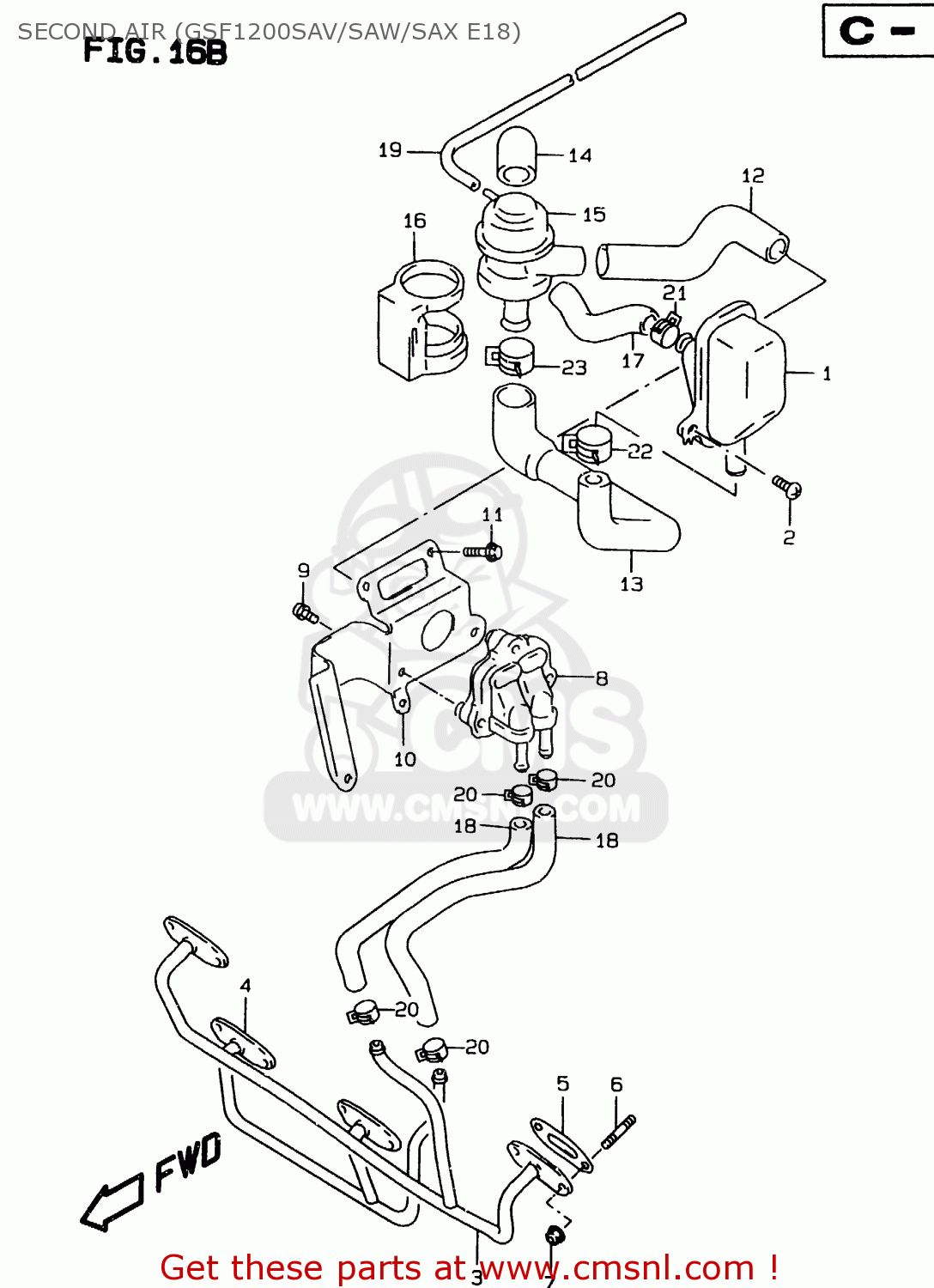 SECOND AIR (GSF1200SAV/SAW/SAX E18) GSF1200S 1997 (V) (E02 E04 E17 E18 E22 E24 E25 E34)