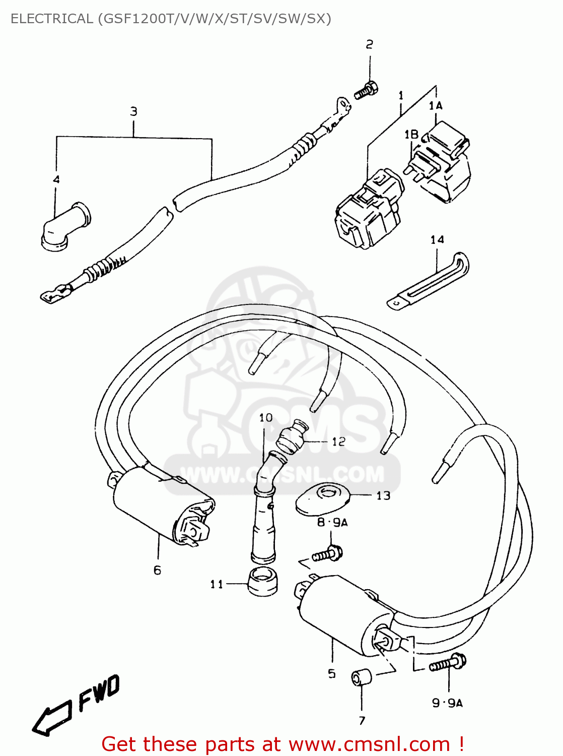 ELECTRICAL (GSF1200T/V/W/X/ST/SV/SW/SX) GSF1200S 1997 (V) (E02 E04 E17 E18 E22 E24 E25 E34)
