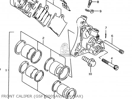 FRONT CALIPER (GSF1200SAV/SAW/SAX) - GSF1200S 1997 (V) (E02 E04 E17 E18 E22 E24 E25 E34)