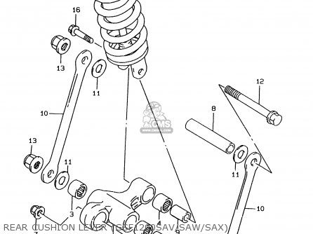 REAR CUSHION LEVER (GSF1200SAV/SAW/SAX) - GSF1200S 1997 (V) (E02 E04 E17 E18 E22 E24 E25 E34)