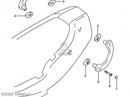 RIDER HANDLE - GSF1200S 1998 (W) (E02 E04 E17 E18 E22 E24 E25 E34)