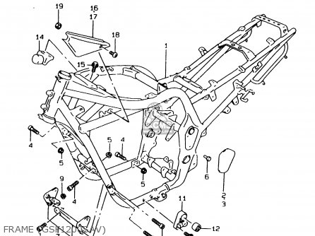 FRAME (GSF1200SAV) - GSF1200S 1999 (X) (E02 E04 E17 E18 E22 E24 E25 E34)