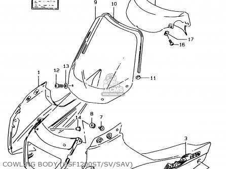 COWLING BODY (GSF1200ST/SV/SAV) - GSF1200S 1999 (X) (E02 E04 E17 E18 E22 E24 E25 E34)