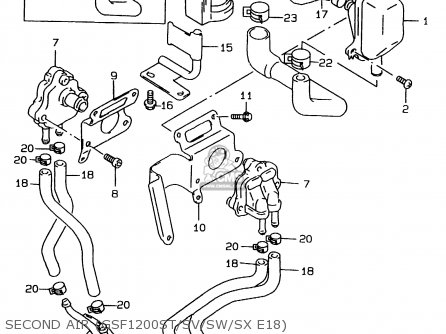 SECOND AIR (GSF1200ST/SV/SW/SX E18) - GSF1200S 2000 (Y) (E02 E04 E17 E18 E22 E24 E25 E34)