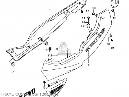 FRAME COVER (GSF1200SAX) - GSF1200S 2000 (Y) (E02 E04 E17 E18 E22 E24 E25 E34)