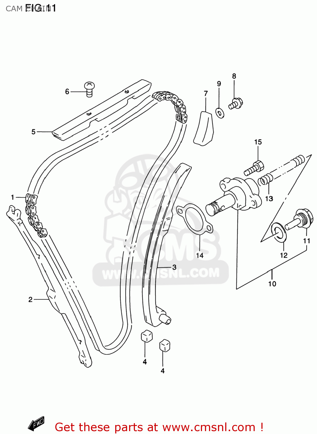 CAM CHAIN GSF1200S BANDIT 1997 (V) USA (E03)